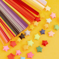 Papel De Origami Estelar Multicolor Y De Gradiente Para Manualidades DIY Decoración De Papel En Bandas De Color Sólido - details 9
