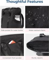 Bolso de Mano para mujer with Cremallera, Bolso de Gimnasio con compartimientos, Bolso de trabajo para portátiles  A-black- M - details 3