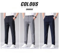 Pantalones Casuales Para Hombre Verano Ultrafino Seda De Hielo Delgados Rectos Negros Grises Pantalones De Negocios Rapidos Secados - details 2