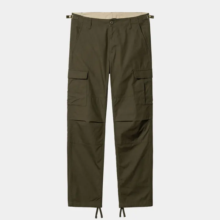 Pantalón Verde Carhartt Aviation Pant Cypress Rinsed - 1