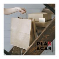 Plasacar S.L.-Bolsa Papel Kraft Asa Rizada 18+8x24cm comercios ecommerce (Pack 400 Unid.) - details 1