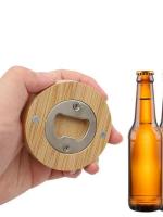 Abrebotellas Magnético De Madera Sólida Redonda Para Cerveza Y Cócteles Herramientas De Bar Eco-amigable Multifuncional - details 4