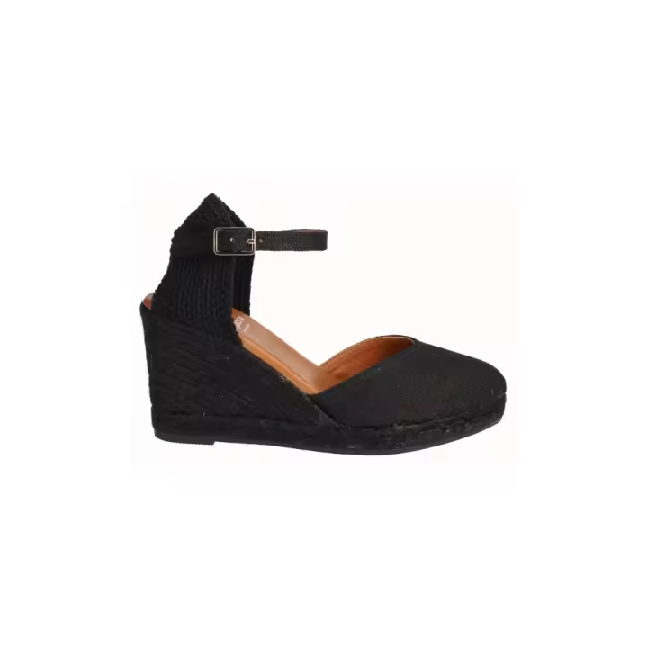 VIGUERA 2135 NEGRO Alpargatas de mujer 35896 25V VALENCIANA CORREITA CUÑA YUTE NEGRO - 1
