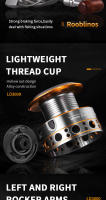Carrete De Pesca Spinning LD Serie 1000-7000 5.2:1 Ratio De Engrosamiento 26LB Desbaste Máximo Envolvente Metálico CNC Para Agua Dulce Y Salada - details 5