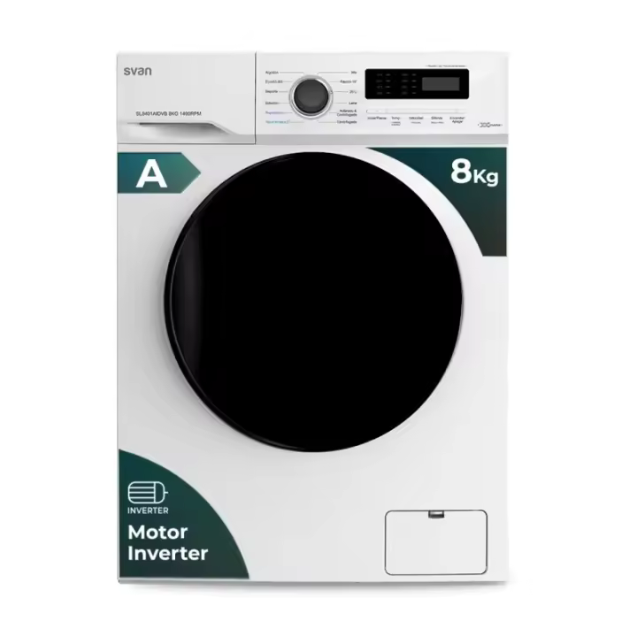 Lavadora Svan SL8401AIDVB - Clase A  - 8 Kg  - 1400 rpm - 1