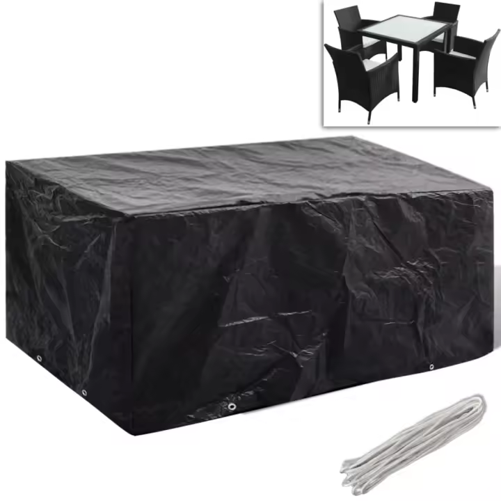 vidaXL Cubierta para muebles de jardín 8 ojales en dimensiones 180x140x90 cm/180x70x90 cm/200x160x70 cm y más | almacenamiento funcional diseño moderno para baño dormitorio sala - 1