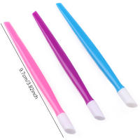 20Pcs Herramientas De Manicura Pusher De Cutícula Con Mango De Plástico Y Cabeza De Goma 9.7CM Stickers Remover Dual-end Para Uñas - details 3