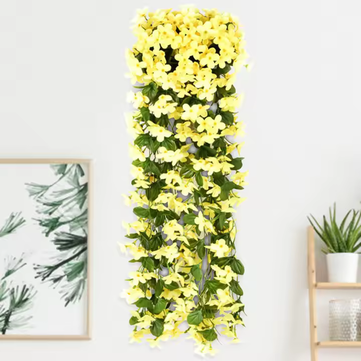 1PC Busto De Flores Artificiales Enredaderas 33.5 Pulgadas/85cm Decoración De Jardín Plantas Artificiales Colgantes Para Fiesta - 1