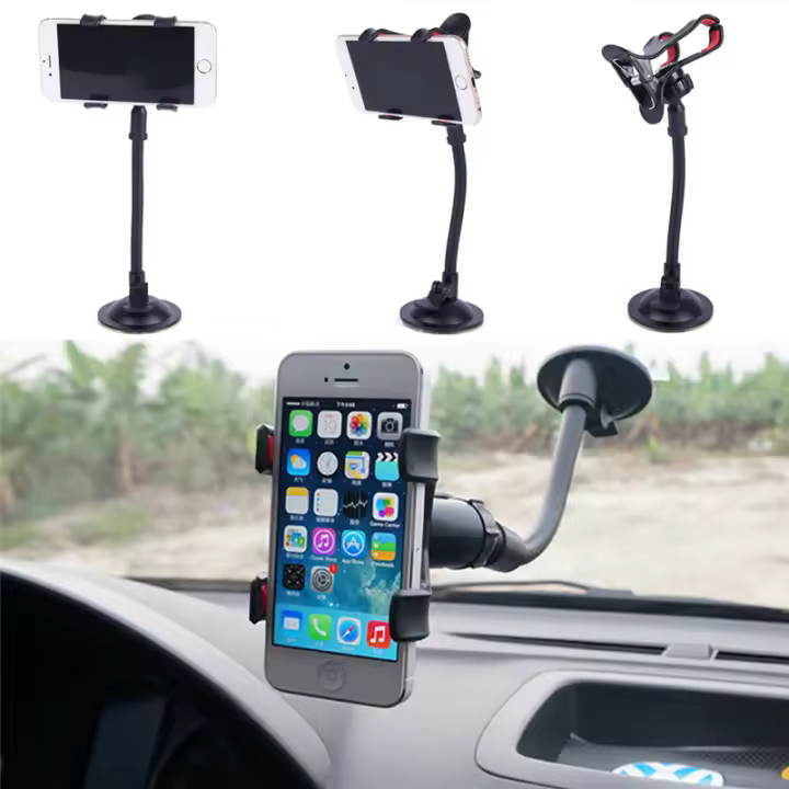 Soporte De Teléfono Móvil Universal Para Coche 360 Grados Giratorio Montaje En Ventosa Para iPhone Samsung Huawei Xiaomi - 1
