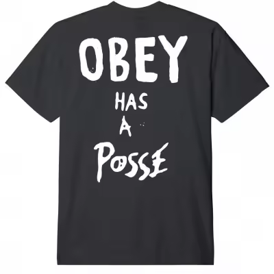Camiseta heavy weight OBEY has a posse Vintage black 166913915-VBL - 1