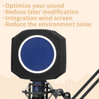 Filtro De Viento Profesional Para Micrófono Condensador Depusheng PF8 Cubierta De Protección De Esponja Absorbente De Sonido Para Estudio De Grabación - details 1