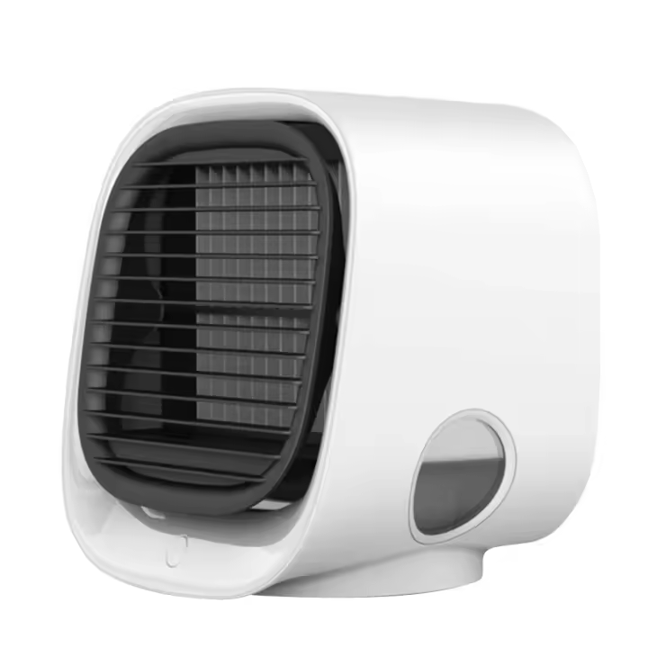 Mini aire acondicionado de escritorio, ventilador de aire acondicionado aniónico, purificador de Aire, humididifier, mini ventilador de refrigeración, refrigerador multifuncional USB, Blanco - 1