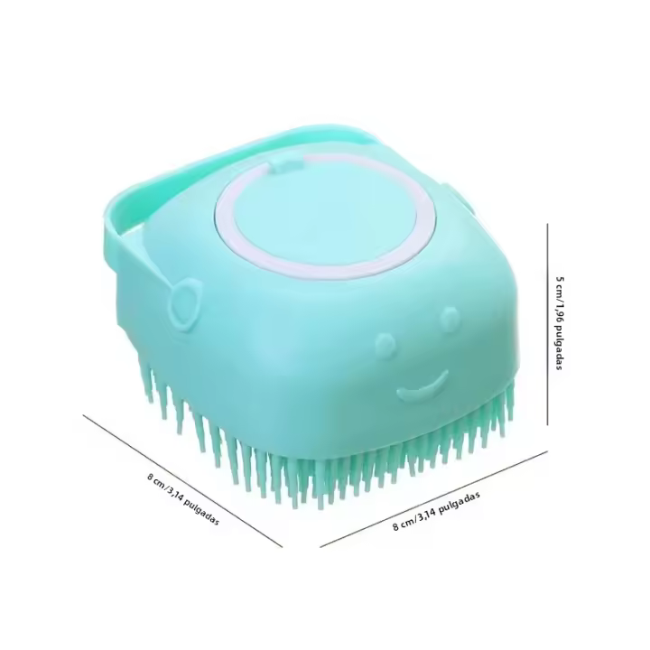 Cepillo De Baño Para Mascotas De Silicona Suave Masajeador Con Gel De Ducha Herramienta Limpia Para Perros Y Gatos Suministros De Peluquería - 1