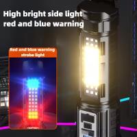 Linterna Táctica Recargable De Alta Potencia LED Torcha De Gran Alcance Con Batería Integrada Luz De Emergencia Resistente Al Choque Y Agua - details 7