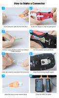 Set De Herramientas De Reparación De Enlaces AMPCOM RJ45 Con Prueba De Red Y Cortador De Cable 12 En 1 Incluye Conectores RJ45 RJ11 Herramienta De Punchedown Para Cable Ethernet - details 9