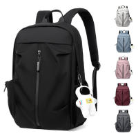 Mochila informal para hombres y mujeres, mochila ligera, duradera, impermeable, para trabajo, para computadora, viajes, senderismo, negocios, con colgante, 18,1 × 12,2 × 5,9 pulgadas, el mejor regalo de Navidad para familiares y amigos - details 0