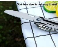Cuchutlería Plegable Para Camping Multifuncional Portátil Incluye Cuchillo Cucharita Cuchara Abrebotellas Y Abrecajas Equipamiento Para Picnic - details 7