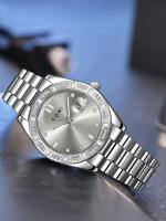 TOMI 4PCS Reloj De Negocios Para Hombre Lujo Con Caja De Regalo Caja De Diamante Calendar Correa De Acero Inoxidable Reloj De Cuarzo - details 12