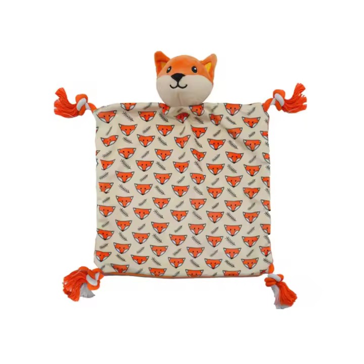 CROCI - Baby Tails Sound Doudou (33 cm) - Manta Suave y Acogedora para Perros Cachorros con Cabeza de Juguete de Peluche (4 Diseños) - 1