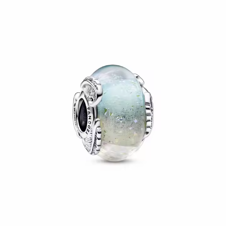 Charm Pandora Cristal de Murano Pluma Curvada - 1