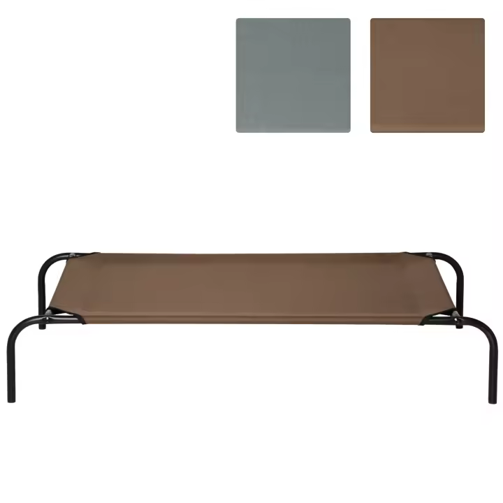 PawHut Cama para Perros Tumbona para Perros al Aire Libre Cama elevada para Gatos Tumbona para Gatos Cama para Mascotas Lugar para Dormir con Cubierta de Metal de Repuesto Oxford 110 x 68 x 20 cm - 1
