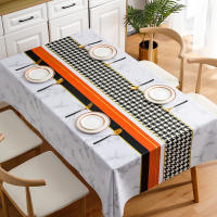 Qianniao Teléfono De Mesa Cuadrado De Piel Con Patrón De Cuadrícula Impermeable Y Resistente Al Aceite PVC Sencillo Para Mesa De Café Y Comedor - details 5