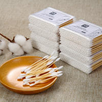 1000pcs Sticks De Maquillaje Remover De Oídos Doble Final De Algodón En Madera Para El Hogar Limpiador De Oídos De Uso Doméstico - details 0