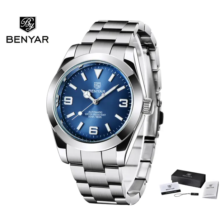 Reloj Mecánico De Lujo Para Hombre BENYAR 2020 Resistente Al Agua 50m Luminoso Acero Inoxidable Diversidad Reloj De Pulsera Con Coronilla a Prueba De Agua - 1