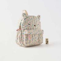 Mochila Infantil De Moda Con Estampado Floral Para Gatos Auténtica Auténtica Mochila Mini Para Bebés Y Niñas Material De Lona Acolchado Con Poliéster Con Cierre De Cremallera - details 2