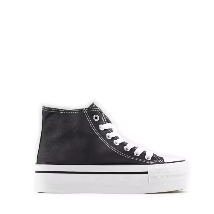 MODELISA Zapatilla De Lona Plataforma Con Cordón Estilo Casual Mujer - 1