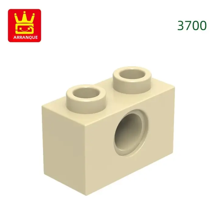 Wange 125Pcs Accesorios De Bloques De Construcción 3700 1x2 Con Agujero Para DIY Compatible Con Bloques De Cuentas Regalo Para Niños - 1