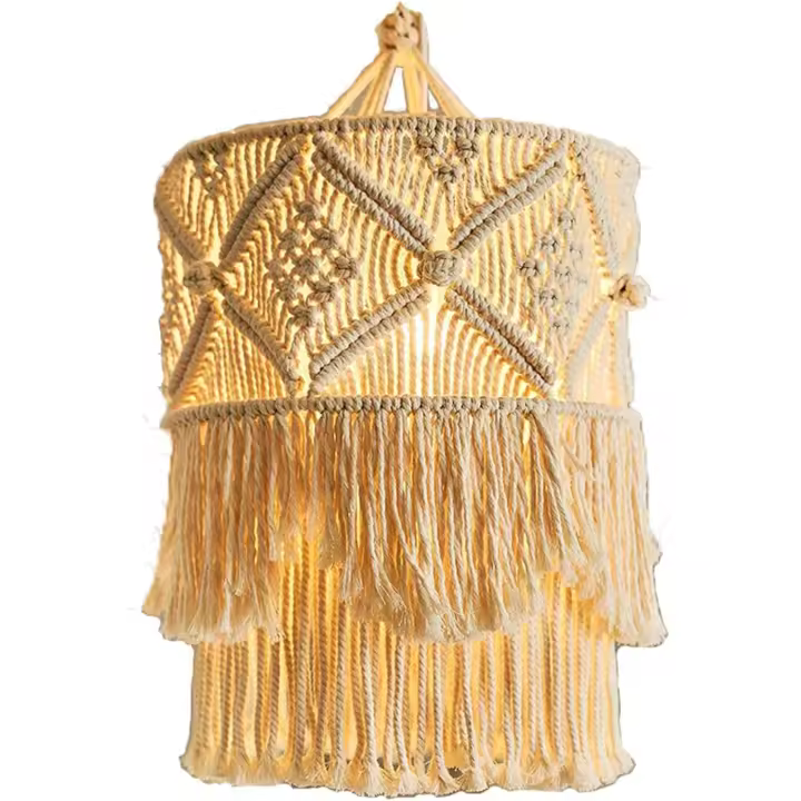 Macramé - Pantalla de Punto para Lámpara de Techo - 1