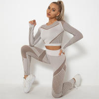 SSIT
Conjunto de Yoga sin costura Para Mujer, ropa Deportiva de 2 piezas, Short Top, sujetador, Leggings, traje de entrenamiento Para Gimnasio - details 60