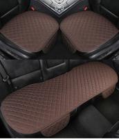 Juego De 3 Piezas De Cojín De Coche Universal De Lino Bordado Y Cuadrado Para Todas Las Estaciones Sin Apoyo De Espalda - details 13