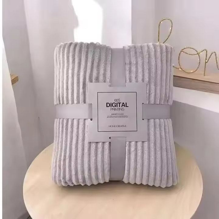 Manta Pequeña Para Una Persona 70x100cm En Color Sólido De Seda Coral Suave Y Cálida Manta De Plush Adecuada Para El Clima Acondicionado - 1