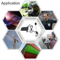 Auriculares De Bluetooth XiNOWy V6C pro Duplex Completo 1200M Para Fútbol 2 Arbitros Intercomunicación Auricular Monaural Impermeables Con Cancelación De Ruido Para Casco - details 14