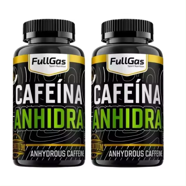 FULLGAS - CAFEINA ANHIDRA 200mg 60caps - Pack 2 200 mg de cafeína anhidra por cápsula, la forma más investigada en la literatura científica. Acción rápida, ideal para entrenar o estudiar. Sin gluten ni lactosa. - 1