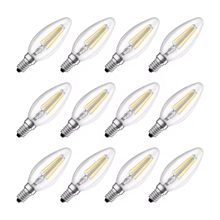ORION91 Bombilla LED C37 E14 Vela Filamento 6w (=40w) 470lm Blanco Cálido 2700k 15000h Foco Iluminación Aplique Lámpara Bombilla - Orion91 Promotion - 1