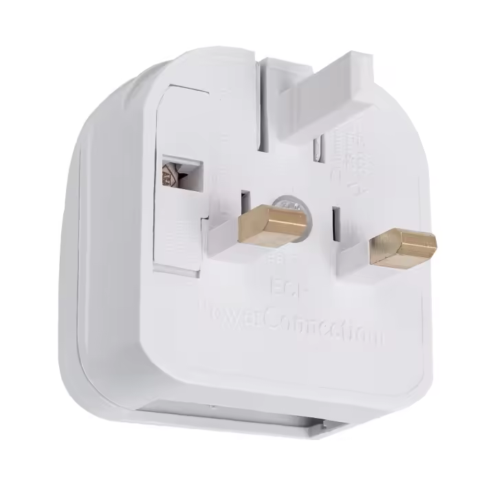 Ledkia Adaptador Enchufe Plano Tipo C (EU) a Enchufe Tipo G (UK) - 1