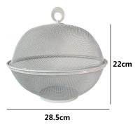- Frutero de Mesa Rejilla con Tapa Metal Redondo Para Conservar Frutas Frescas - details 0