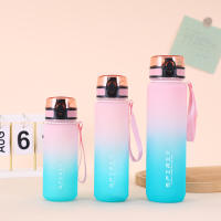 Botella Deportiva De Agua Con Mango 500-1000ml Gradiente Transparente Y Frosted Para Gimnasio Deporte Camping Uso Exterior - details 5