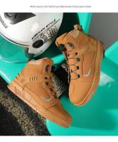 Botas De Motocicleta Para Mujer En Cuero Negro Resistente Al Agua Con Cordones Rápidos Botines De Motocross Para Hombres - details 15