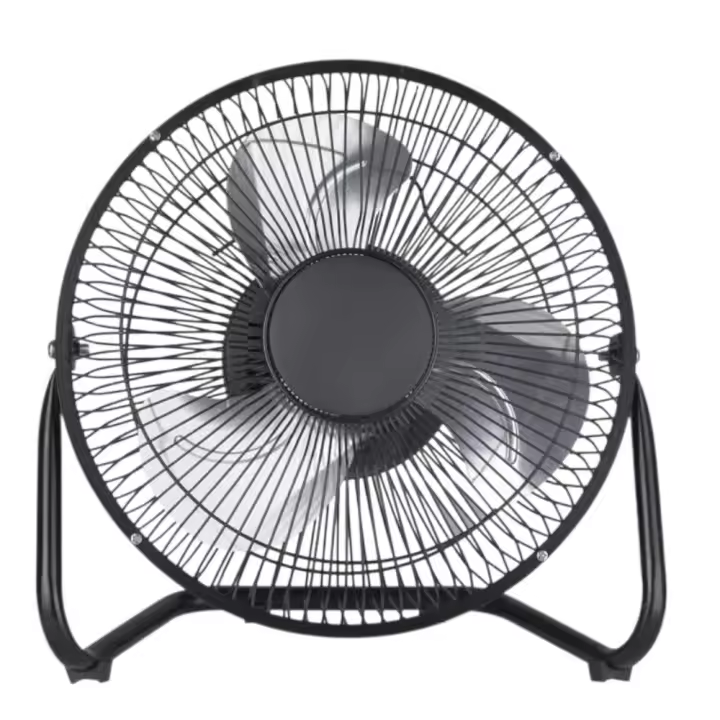 Ventilador de Suelo Metálico 25 cm | Potente y Compacto | 50W | 220-240V | Silencioso | Estilo Industrial - Gerimport - 1