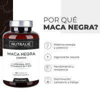 Maca Negra Andina 32.000mg - Potencia Energía y Rendimiento - [PREMIO 2021 ] L-Arginina Zinc B6 B12 - Alta Concentración 20:1 - Maca Peruana Pura Hombres - 120 Cápsulas Black Maca Complex Nutralie - details 1