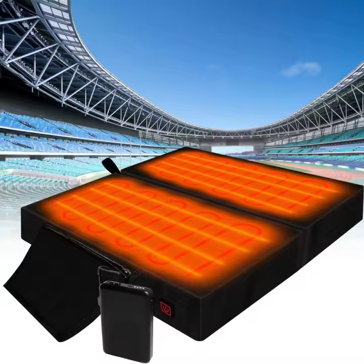 Cojín de asiento calefactor para exteriores de tela Oxford de una sola capa con esponja doble gruesa para estadio al aire libre, de la misma fuente de fábrica - 1