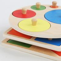 Puzzle De Madera Geométrico Para Niños Juego Educativo Tridimensional Tablero De Agarre Manual Juguetes Para La Educación Temprana - details 5