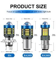 Faros LED Dual Color H4 BA20D H6 Para Motocicleta Con Lente De Luz Baja Y Alta Luz Blanca Amarilla Antiniebla Para Scooter Y Motocicleta - details 6