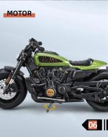 Modelo De Motocicleta De Escala 1:12 Sportster S De Aleación De Metal Con Absorción De Choque Y Luz Giratoria Para Niños Regalo - details 9