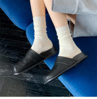 Calcetines Blancos Para Mujer Estilo Preppy Con Rayas Sencillos Y Comodidad Algodón Poliéster Spandex Casual Color Sólido - details 1
