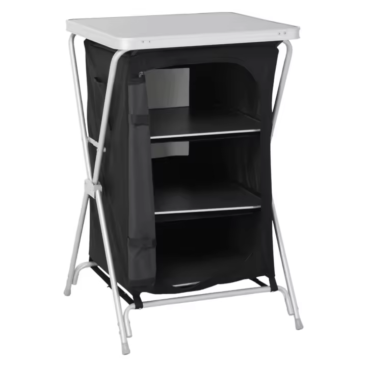 Armario Cocina Plegable para Camping Negro 60,5x61x91cm 7house - 1